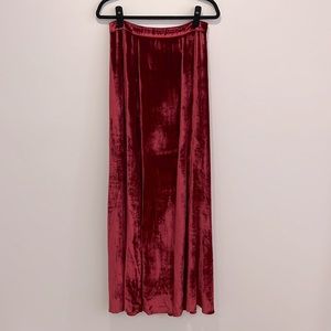 Alice and Olivia ruby velvet skirt